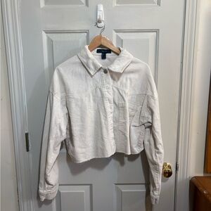 Women's Cream Cropped Jacket